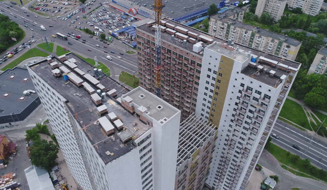 Ход строительства ЖК Twin House, июнь, 2021 год