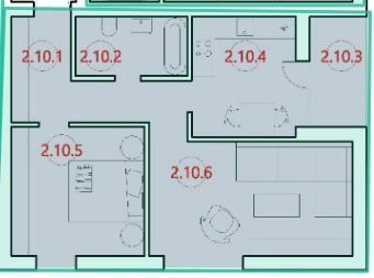 2-комнатная 51.7 м² в ЖК Горизонт от 13 000 грн/м², с. Петриков