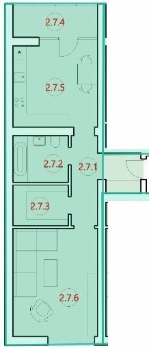 2-комнатная 55.7 м² в ЖК Горизонт от 13 000 грн/м², с. Петриков