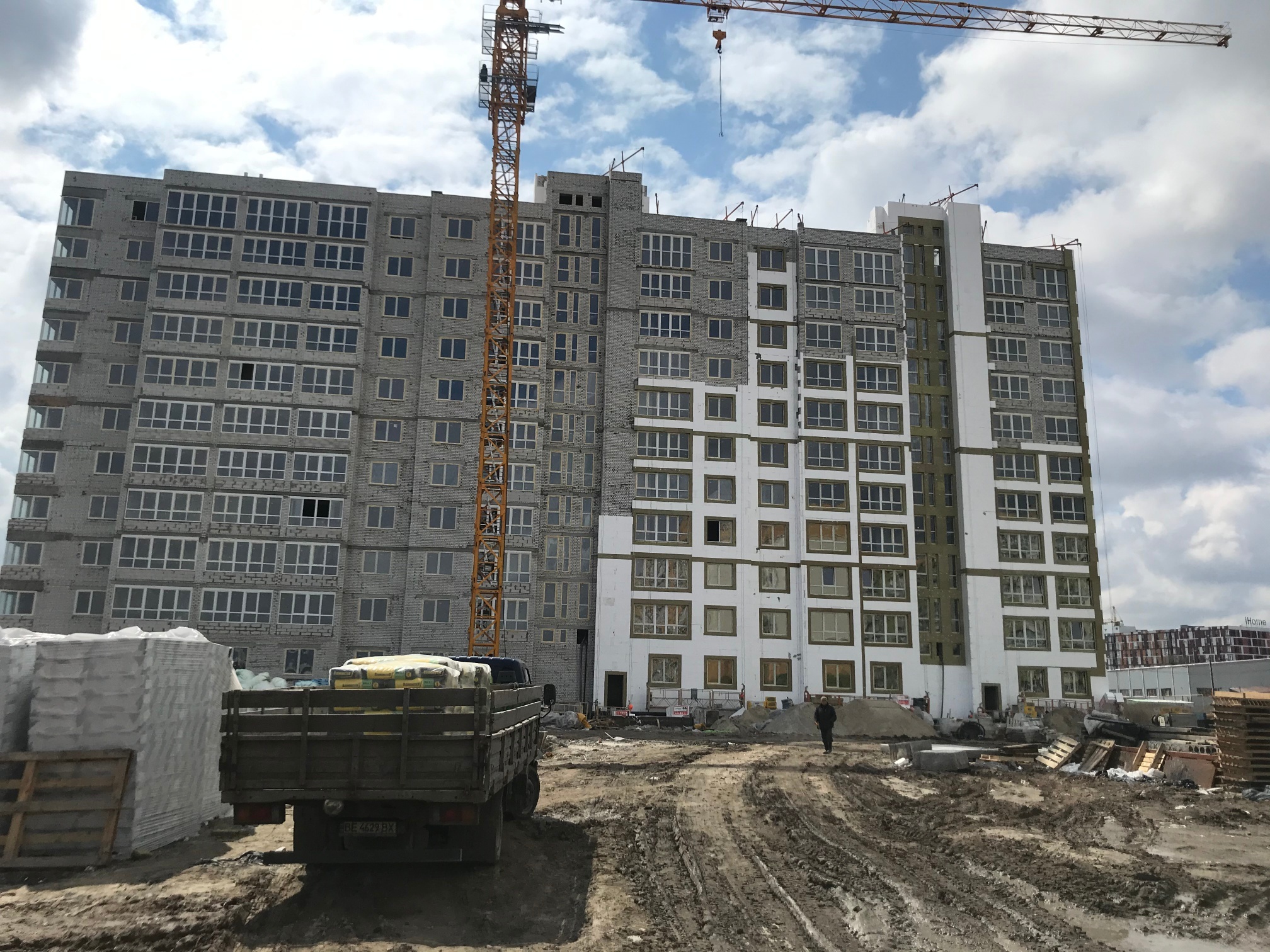 Ход строительства ЖК Евромисто, апр, 2021 год