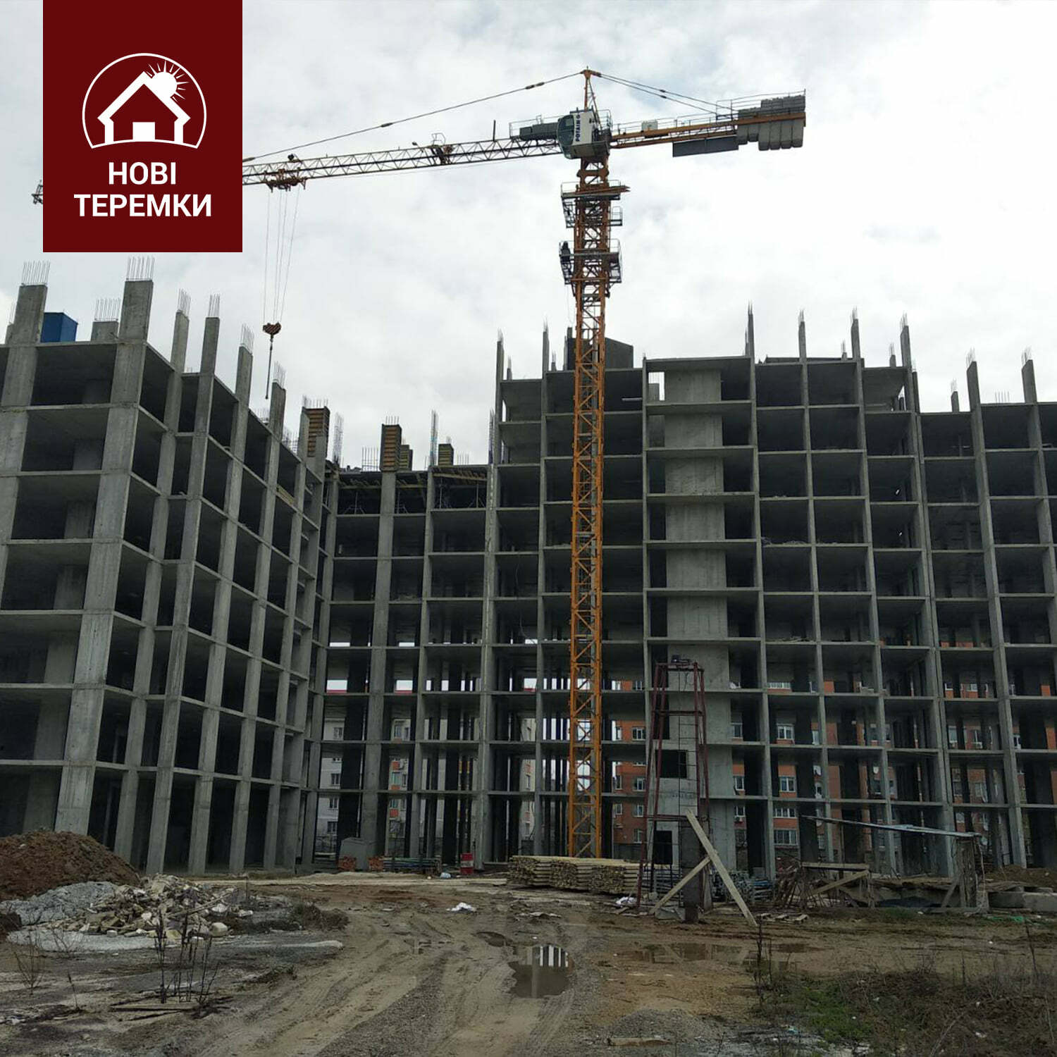 Хід будівництва ЖК Нові Теремки, квіт, 2021 рік