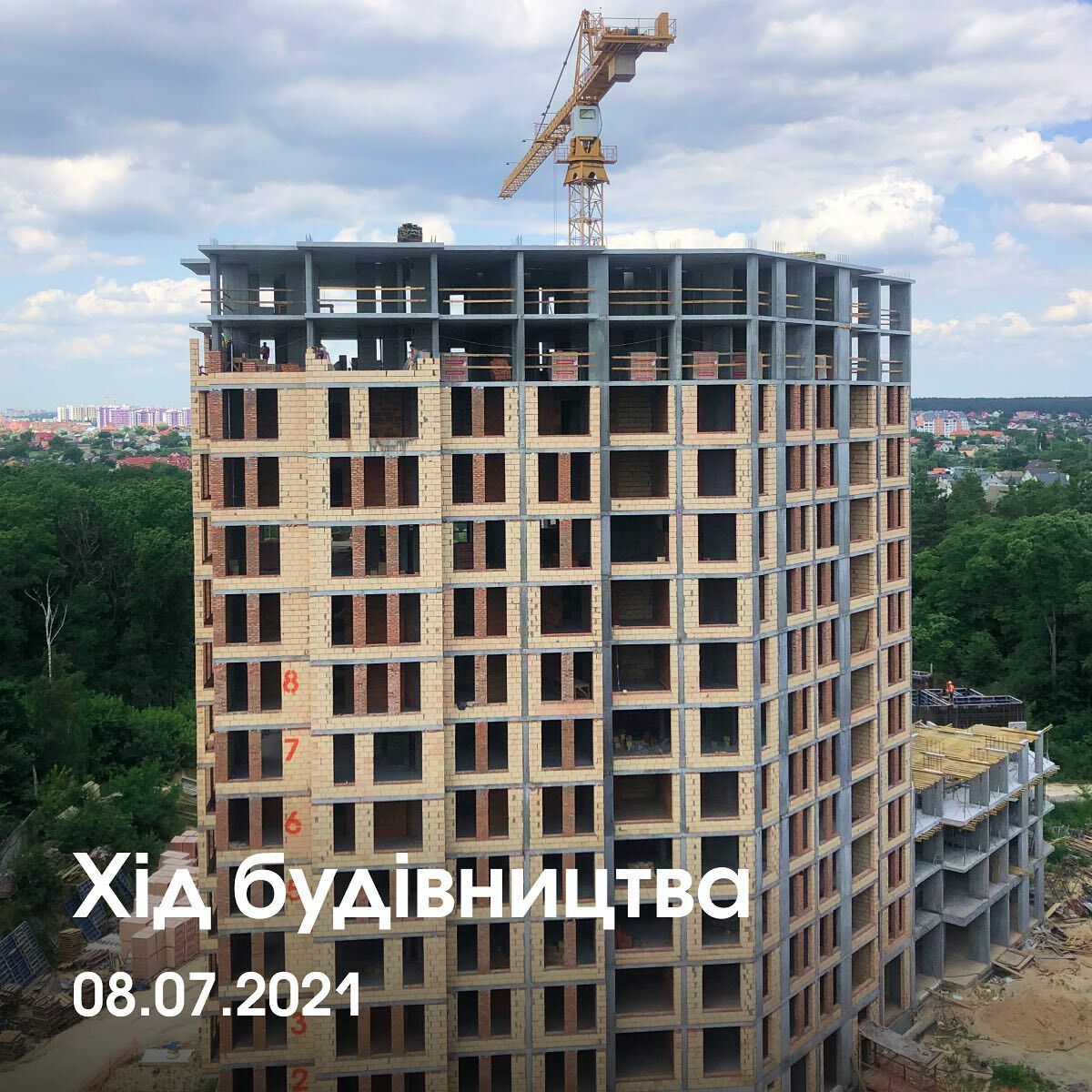 Хід будівництва ЖК Echo Park 2, лип, 2021 рік