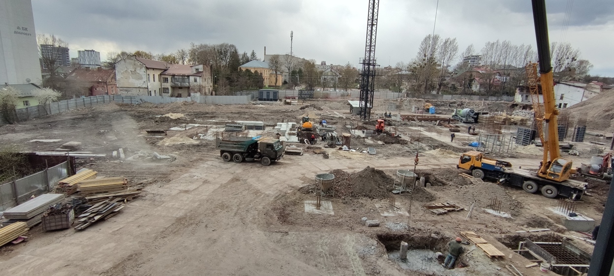 Ход строительства ЖК Greenville Park Lviv, май, 2021 год