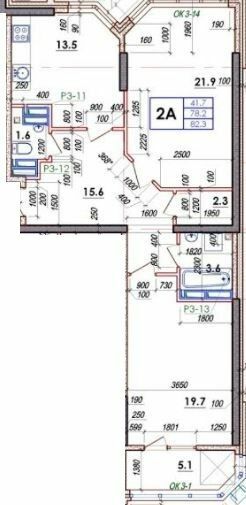 2-кімнатна 82.3 м² в ЖК Хвиля від 21 300 грн/м², Одеса