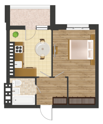 1-кімнатна 43.3 м² в ЖК Золота Ера від 25 150 грн/м², с. Крижанівка