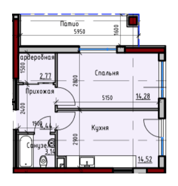 1-кімнатна 39.15 м² в ЖК Простір+ на Дачній від 31 750 грн/м², Одеса