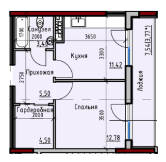 1-кімнатна 41.37 м² в ЖК Простір+ на Дачній від 29 450 грн/м², Одеса