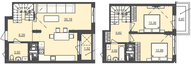 Двухуровневая 83.66 м² в ЖК Семицвет от 29 500 грн/м², Львов