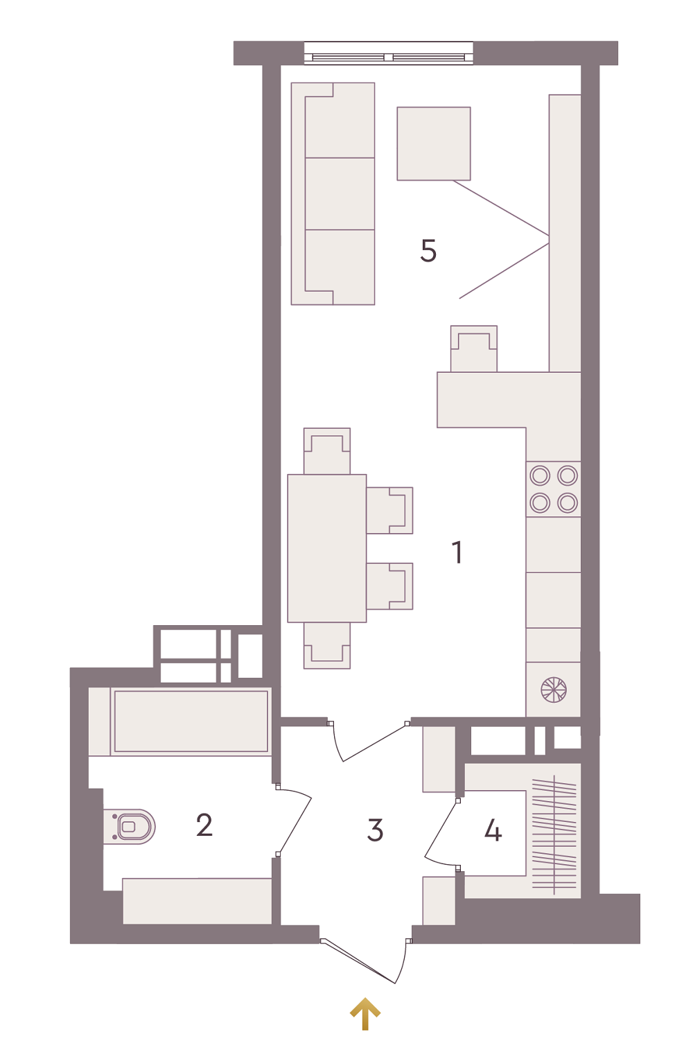 1-кімнатна 34.22 м² в ЖК Senat від 42 880 грн/м², Київ