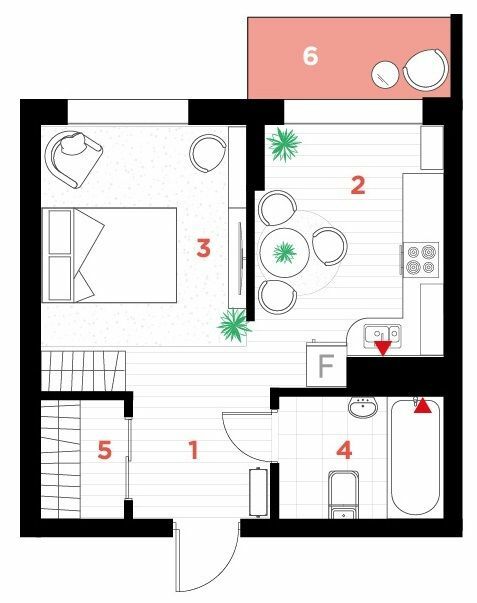 1-комнатная 34 м² в ЖК Family Plaza от 27 000 грн/м², Ивано-Франковск
