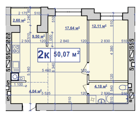 2-комнатная 50.07 м² в ЖК Парковий маєток от 11 500 грн/м², Ивано-Франковск