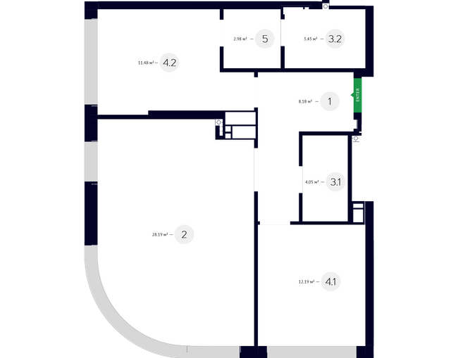 2-кімнатна 70.5 м² в ЖК White Lines від 79 250 грн/м², Київ