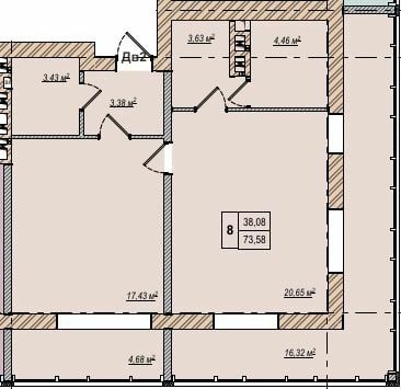 2-кімнатна 73.58 м² в ЖК Wood Park від 20 700 грн/м², Київ