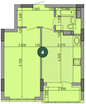 1-комнатная 42.77 м² в ЖК Паркове місто от 30 200 грн/м², Киев