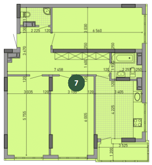 3-комнатная 95.47 м² в ЖК Паркове місто от 35 250 грн/м², Киев