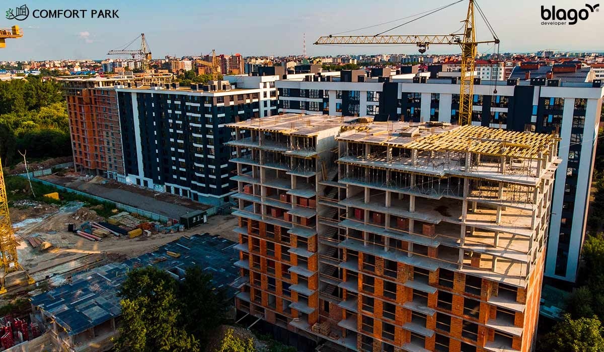 Хід будівництва ЖК Comfort Park, лип, 2021 рік