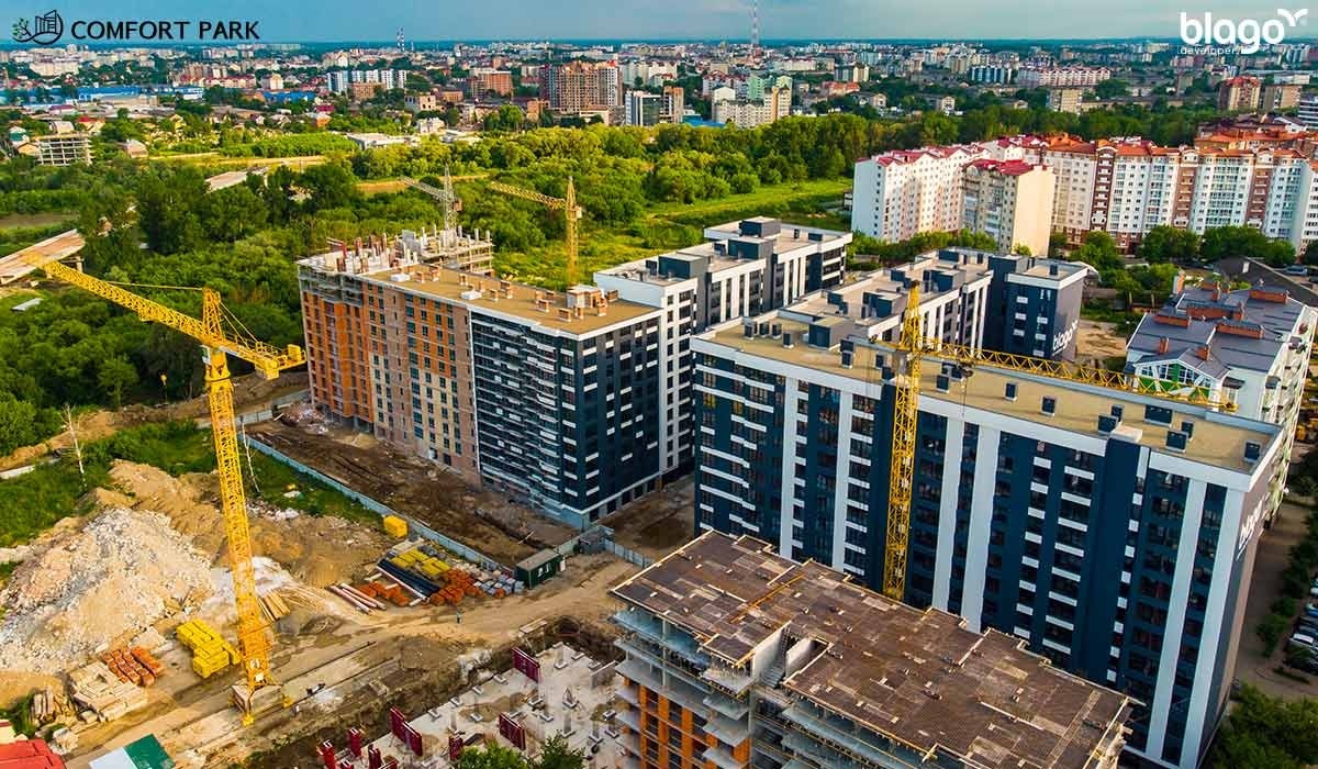 Хід будівництва ЖК Comfort Park, черв, 2021 рік