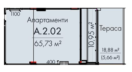 Свободная планировка 65.73 м² в ЖК Avenue 25 от 46 400 грн/м², Днепр
