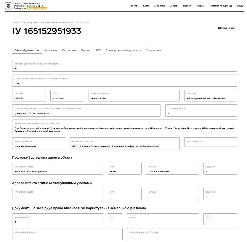 Сертифікат про готовність Дом 3, ЖК Левада