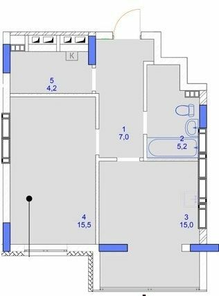 1-комнатная 46.9 м² в ЖК Садочок от 28 000 грн/м², с. Новоселки