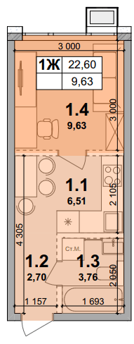 1-кімнатна 22.6 м² в ЖК Petrivsky Residence від 29 000 грн/м², с. Святопетрівське