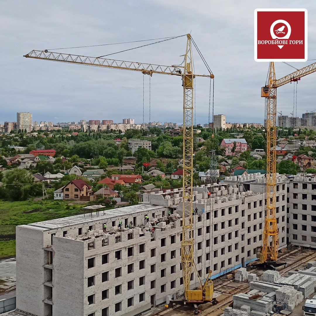 Хід будівництва ЖК Воробьевы горы на полях-3, трав, 2021 рік