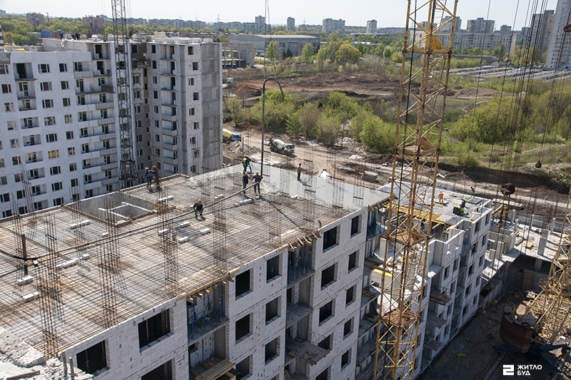 Ход строительства ЖК Пролисок, май, 2021 год