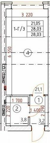 1-комнатная 28.03 м² в ЖК Новатор от 30 800 грн/м², г. Ирпень
