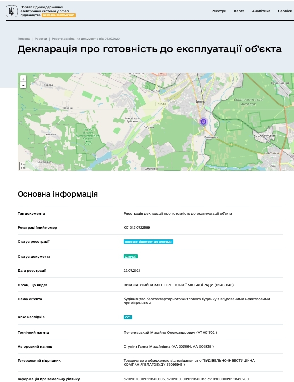 Сертифікат про готовність Дом, ЖК Новатор
