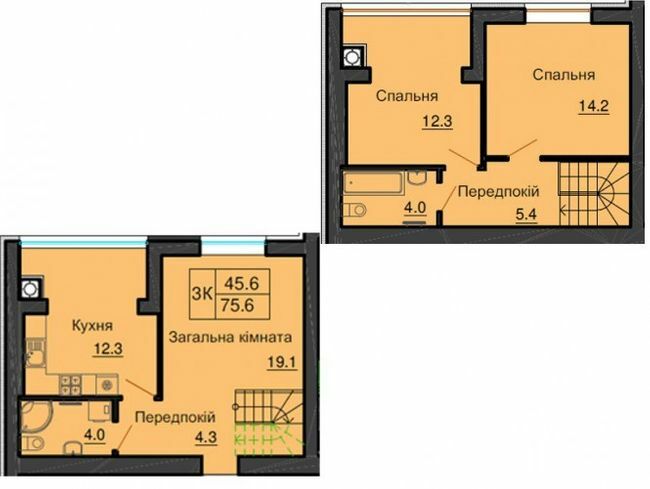Дворівнева 75.6 м² в ЖК Софія Резіденс від 32 000 грн/м², с. Софіївська Борщагівка