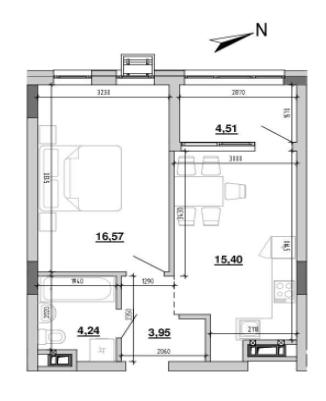 1-комнатная 44.67 м² в ЖК Містечко Підзамче от 32 031 грн/м², Львов