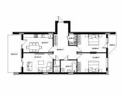 3-кімнатна 109.2 м² в ЖК River Land від 50 300 грн/м², Ужгород