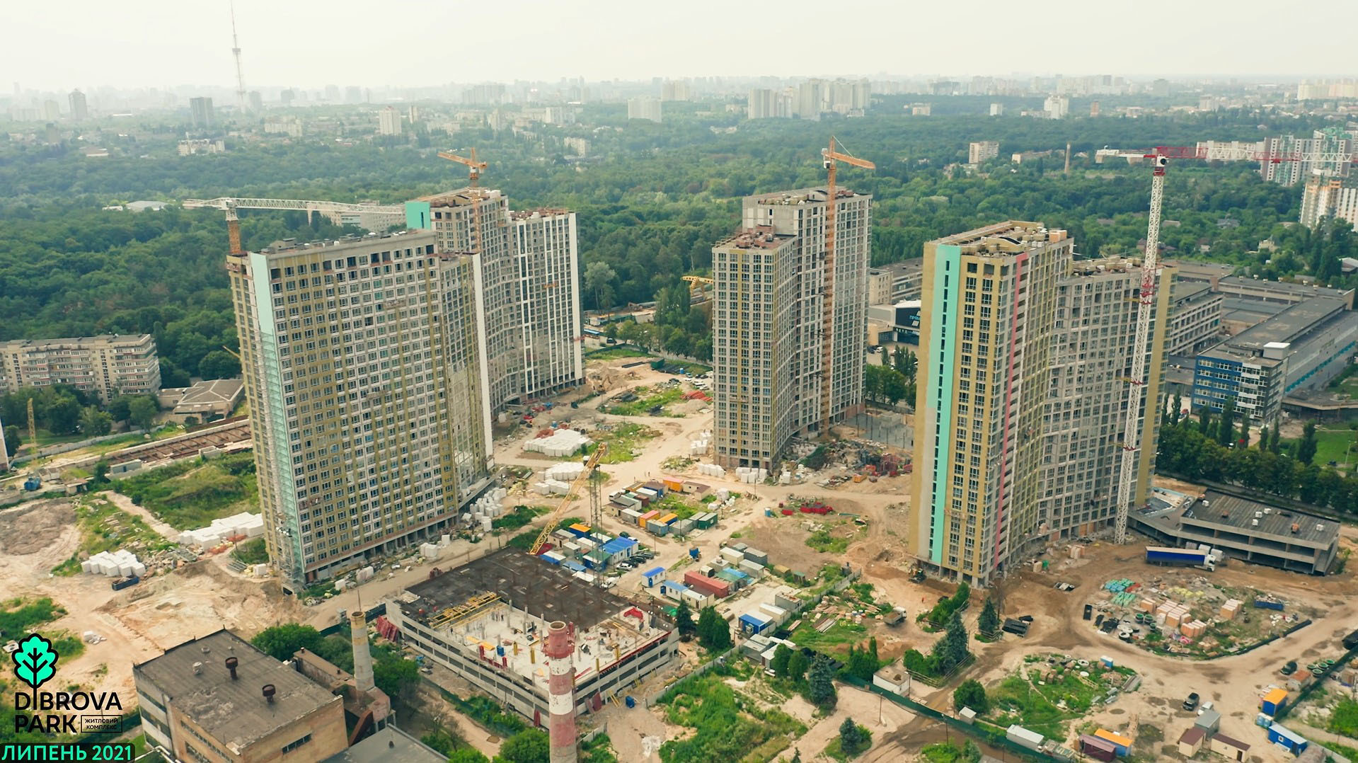 Хід будівництва ЖК Dibrova Park, серп, 2021 рік