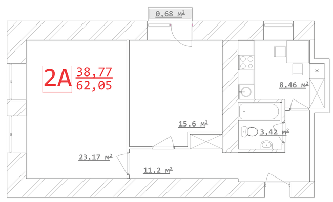 2-комнатная 62.05 м² в ЖК Новый дом Ньютона от 15 800 грн/м², Харьков