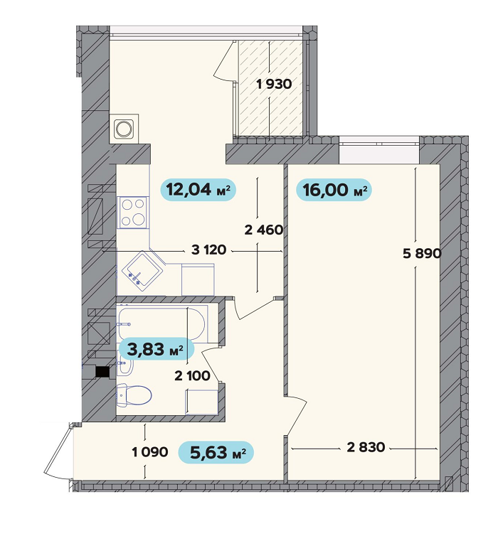 1-комнатная 37.5 м² в ЖК Spring Town New Riviera от 16 100 грн/м², Хмельницкий