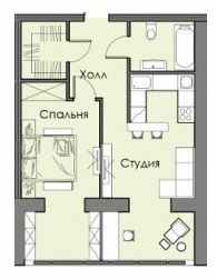 1-комнатная 58.9 м² в ЖК Лучший дом на Победе от 24 150 грн/м², Днепр