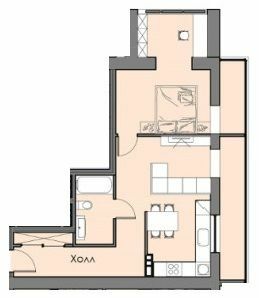1-комнатная 55.5 м² в ЖК Лучший дом на Победе от 24 150 грн/м², Днепр