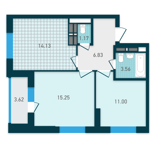2-кімнатна 55.56 м² в ЖК GENESIS від 35 100 грн/м², Київ