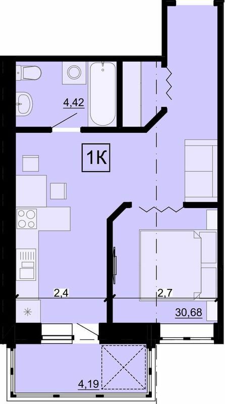 1-кімнатна 39.01 м² в ЖК Акварель-4 від 21 900 грн/м², Одеса