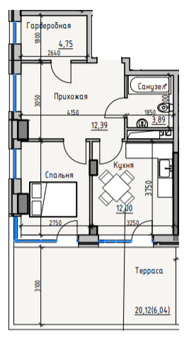 1-кімнатна 49.1 м² в ЖК Простір Eco City (Простір на Радісній від 21 000 грн/м², Одеса