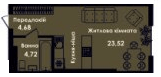 1-кімнатна 32.92 м² в ЖК Кокос Авеню від 15 500 грн/м², м. Южне