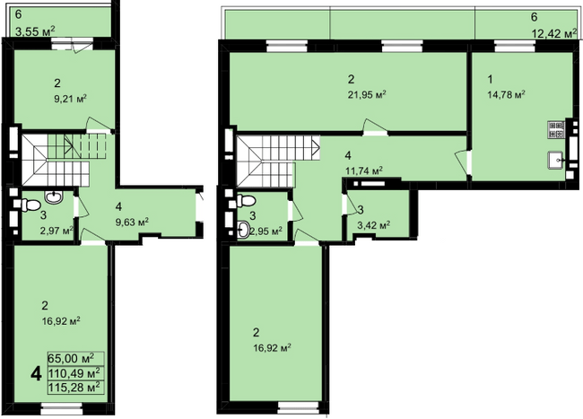 Двухуровневая 115.28 м² в ЖК Q-4 "Quoroom Grand Avenue" от 25 150 грн/м², Львов