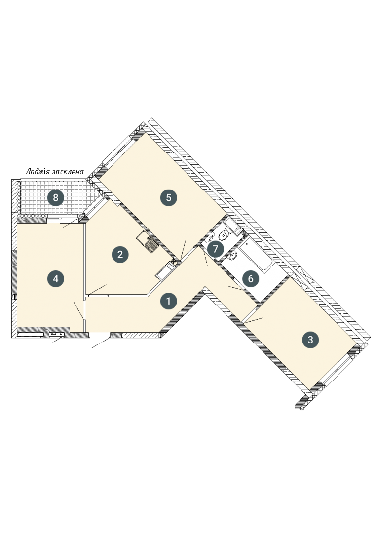 3-кімнатна 79.97 м² в ЖК Святобор від 38 208 грн/м², Київ