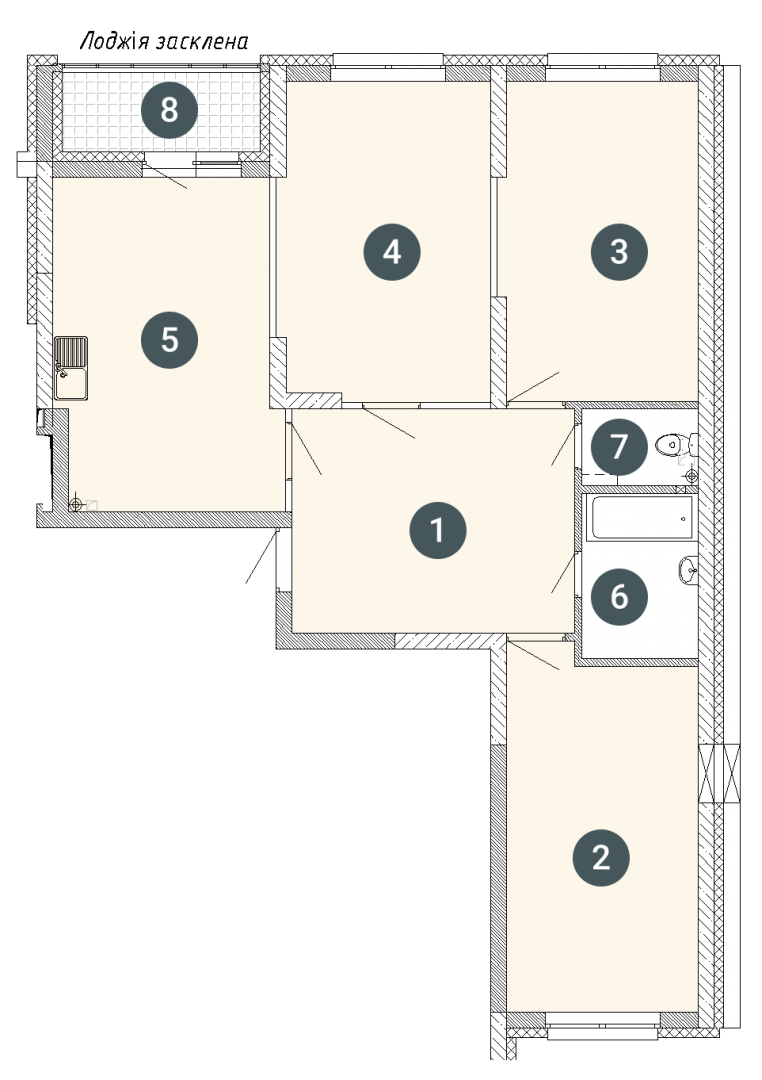 3-кімнатна 91.55 м² в ЖК Святобор від 41 108 грн/м², Київ