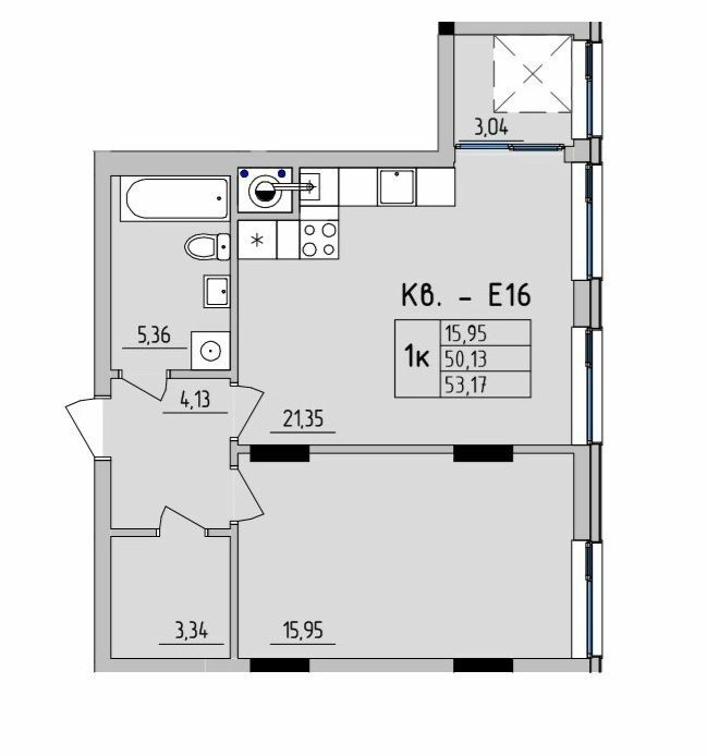1-кімнатна 53.17 м² в ЖК на вул. Стрийська, 45 від 21 600 грн/м², Львів