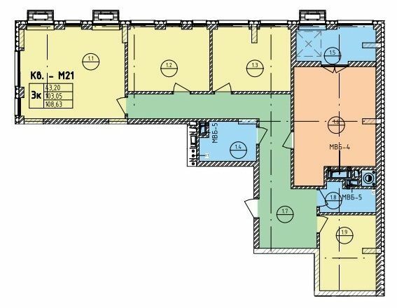 3-кімнатна 108.63 м² в ЖК на вул. Стрийська, 45 від 26 800 грн/м², Львів