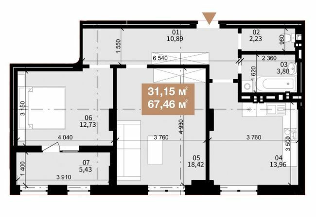 2-комнатная 67.46 м² в ЖК Свитанок от 21 600 грн/м², Львов