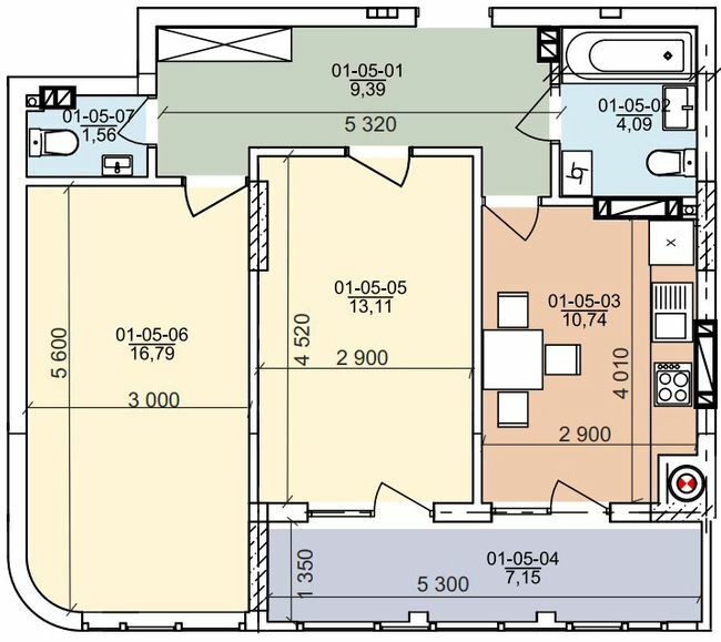 2-комнатная 66.25 м² в ЖК на ул. Трускавецкая от 20 000 грн/м², с. Сокольники