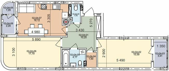 2-комнатная 73.26 м² в ЖК на ул. Трускавецкая от 20 000 грн/м², с. Сокольники