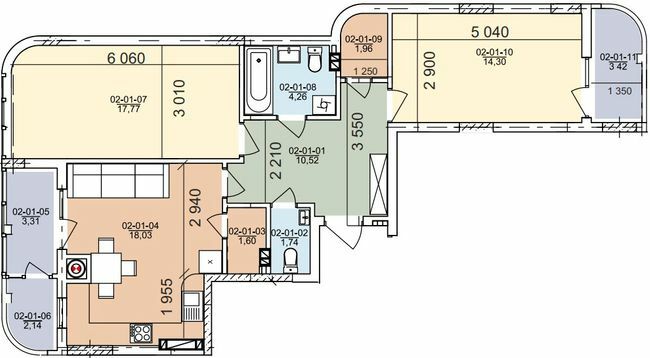 2-комнатная 75.16 м² в ЖК на ул. Трускавецкая от 20 000 грн/м², с. Сокольники
